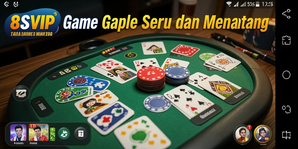 Screenshot gameplay Gaple menampilkan suasana bermain yang seru.