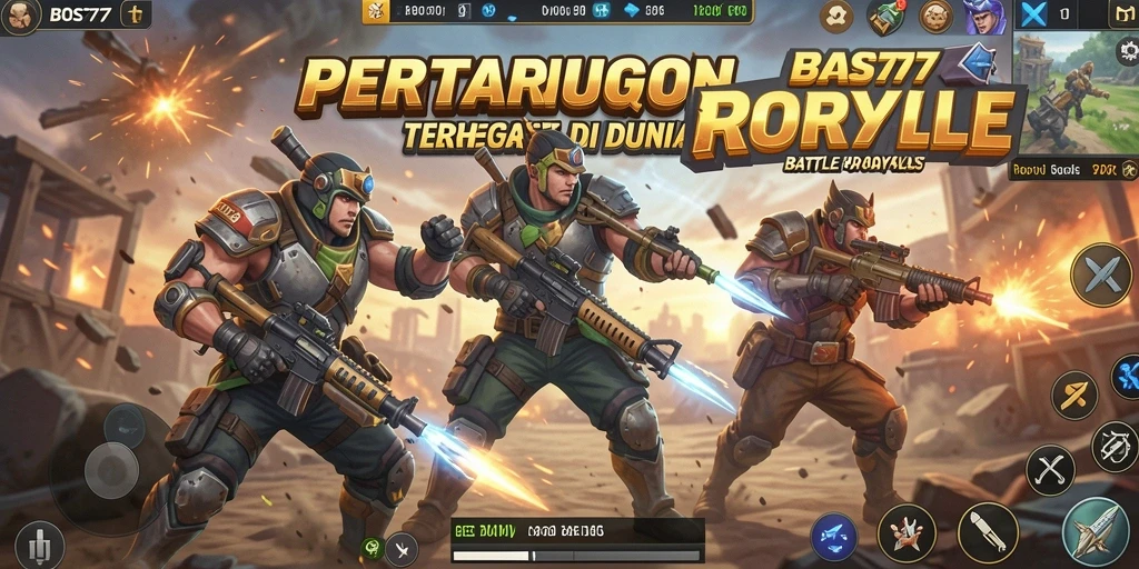 Tangkapan layar BOS777 menampilkan aksi Battle Royale yang penuh ketegangan.