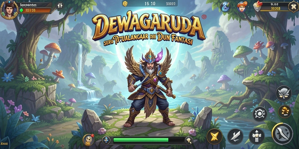 Tampilan gameplay DEWAGARUDA dengan aksi petualangan yang mendebarkan.