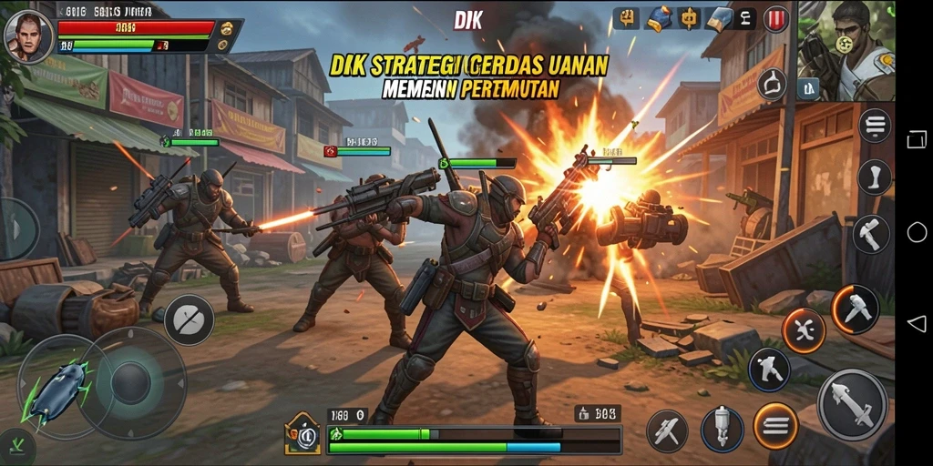 Gameplay DKK yang mengasyikkan dan penuh strategi.