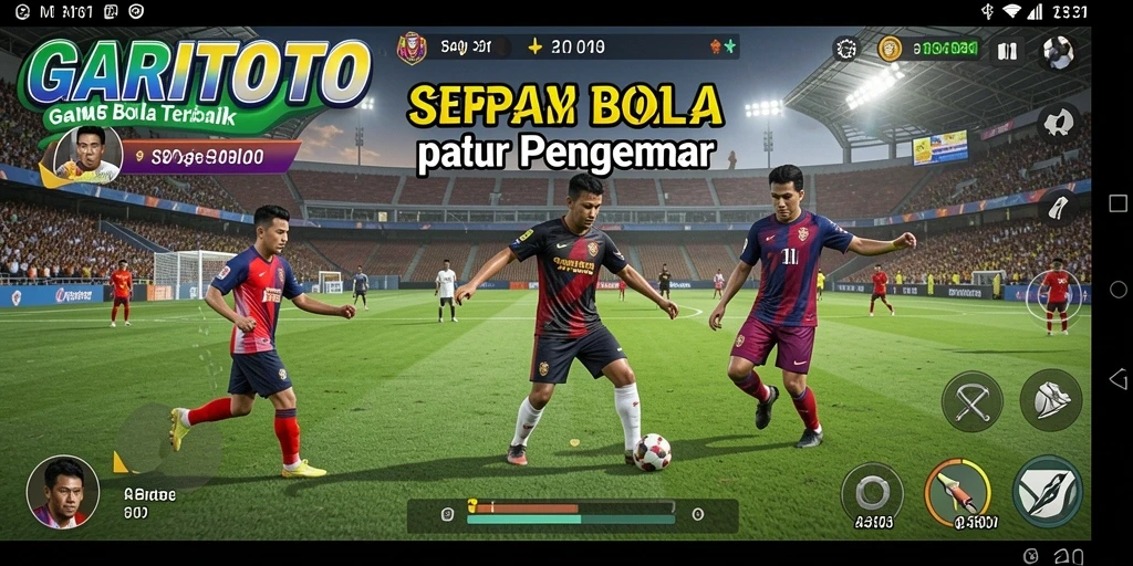 Tangkapan layar GARITOTO menunjukkan aksi seru dalam permainan sepak bola.