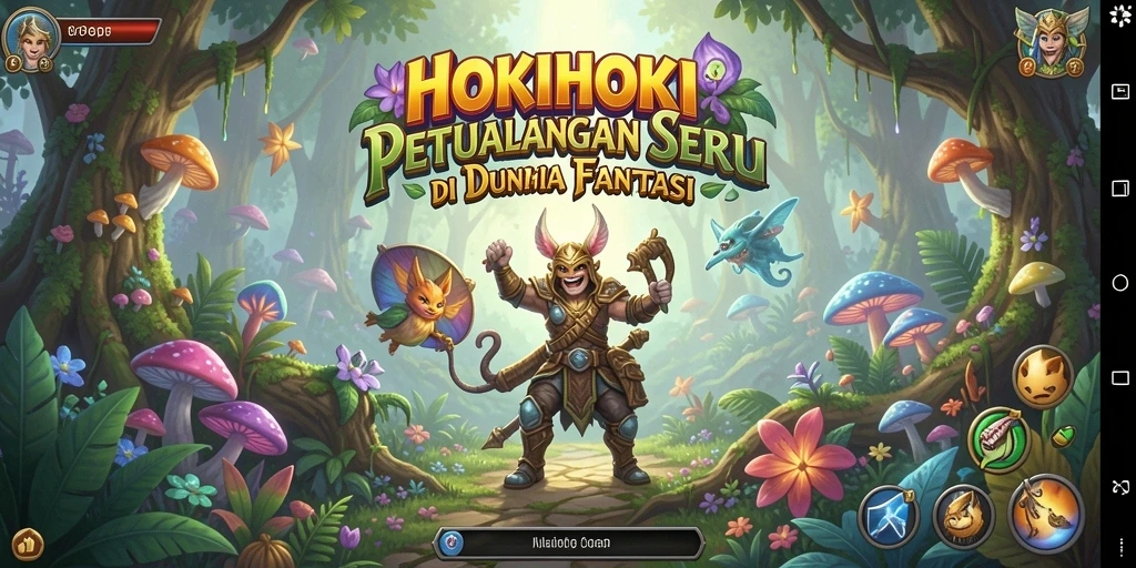 Tampilan gameplay seru HOKIHOKI yang menantang di dunia fantasi.