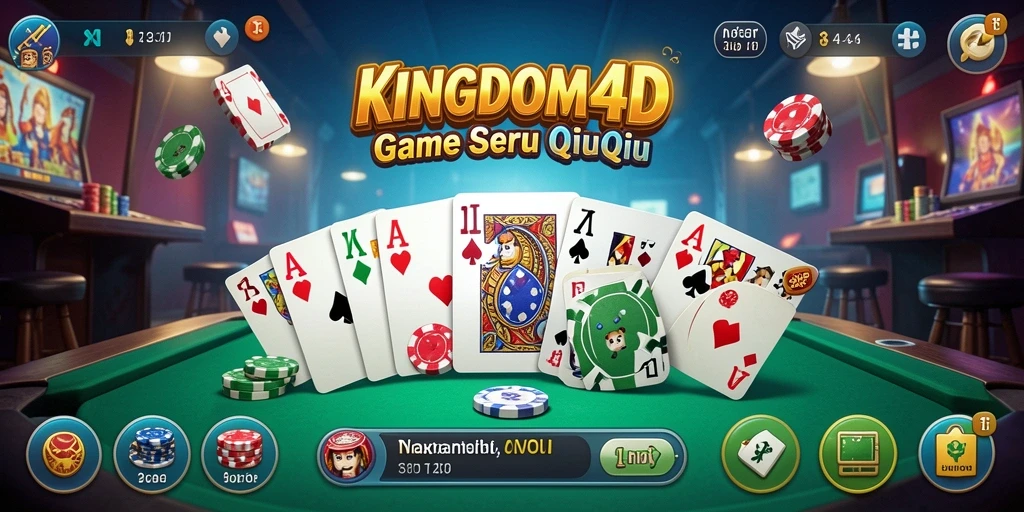Screenshot KINGDOM4D menampilkan aksi mendebarkan dalam permainan QiuQiu.