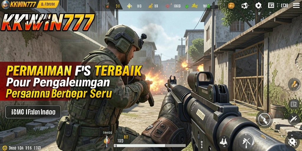 Screenshot permainan KKWIN777 yang menampilkan aksi FPS seru.