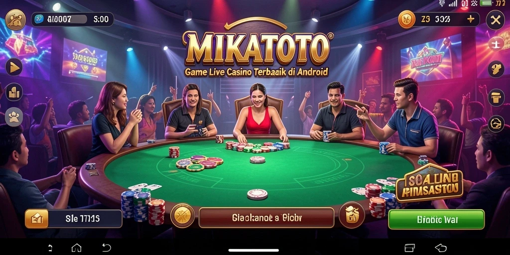 Screenshot MIKATOTO menampilkan dealer langsung dan permainan kasino yang mendebarkan.