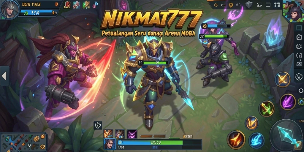 Screenshot gameplay NIKMAT777 menampilkan aksi tempur yang intens.