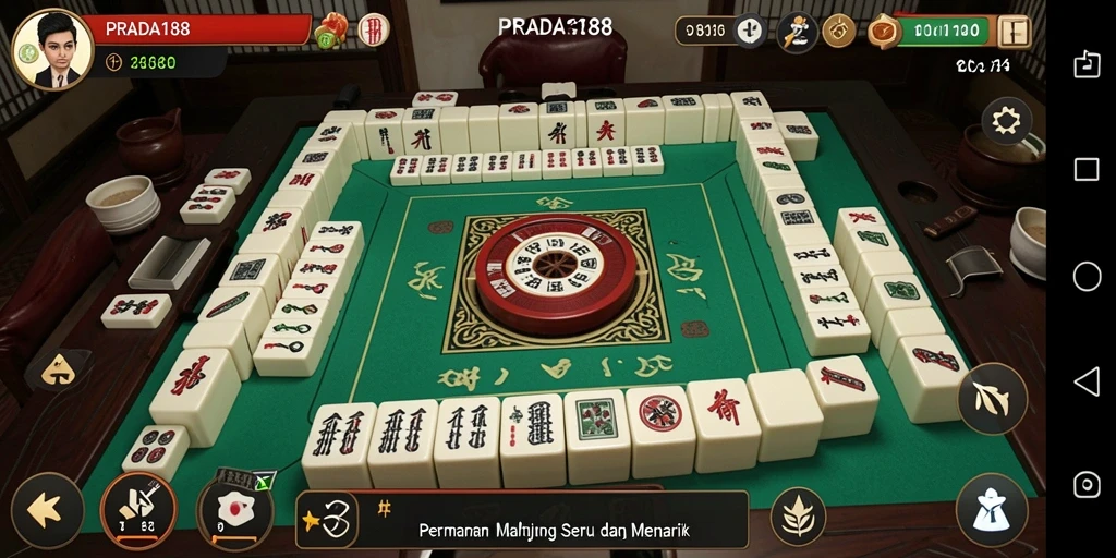 Tampilan gameplay seru PRADA188 dengan grafis Mahjong yang menarik.