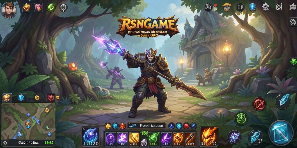 Screenshot gameplay RSNGAME menunjukkan aksi pertempuran yang mendebarkan.