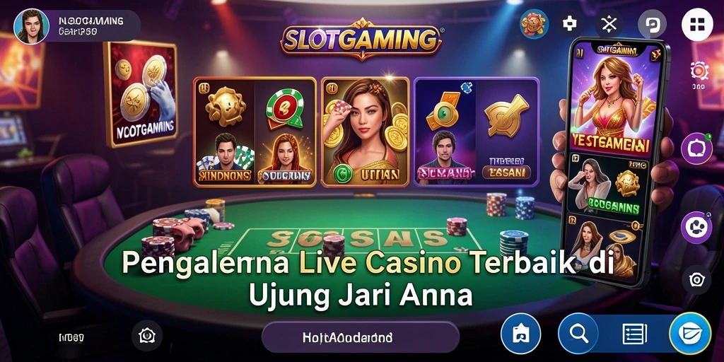 Tampilan gameplay Live Casino yang mendebarkan dan interaktif.