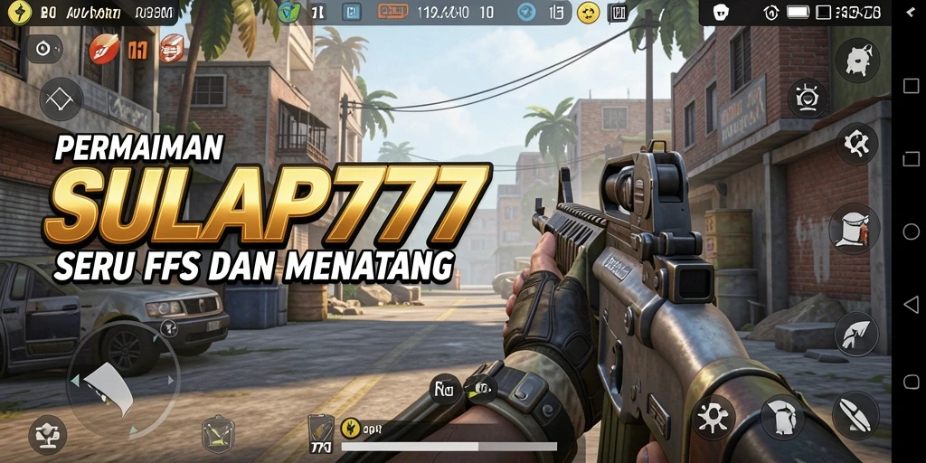Screenshot menampilkan aksi intens di gameplay FPS SULAP777.