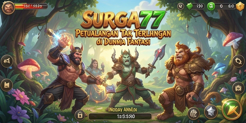 Gameplay petualangan SURGA77 yang menarik dan mengasyikkan.