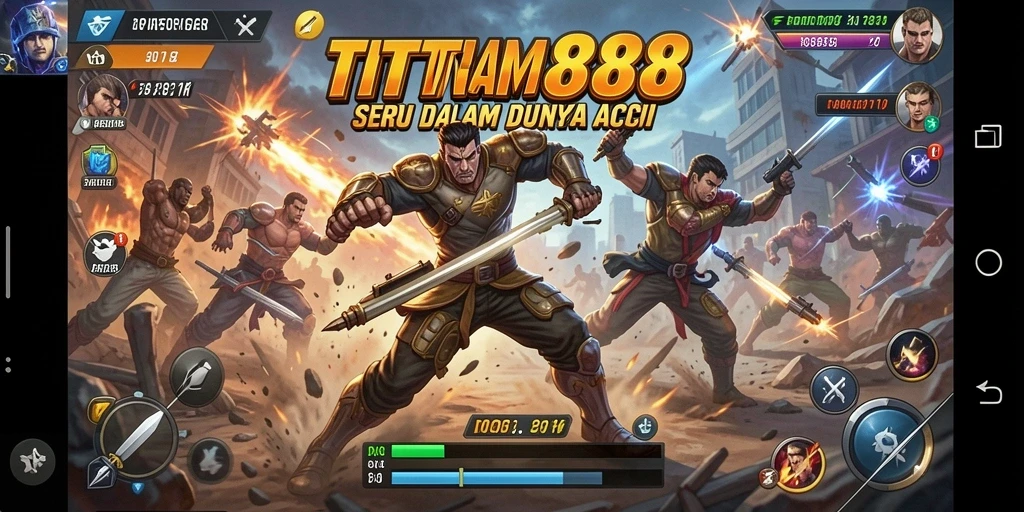 Tampilan aksi mendebarkan dalam game TTT888.